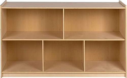 Miniatura 5 de EMMA + OLIVER Gabinete de almacenamiento de madera del aula de la escuela de 5 secciones para uso comercial o doméstico