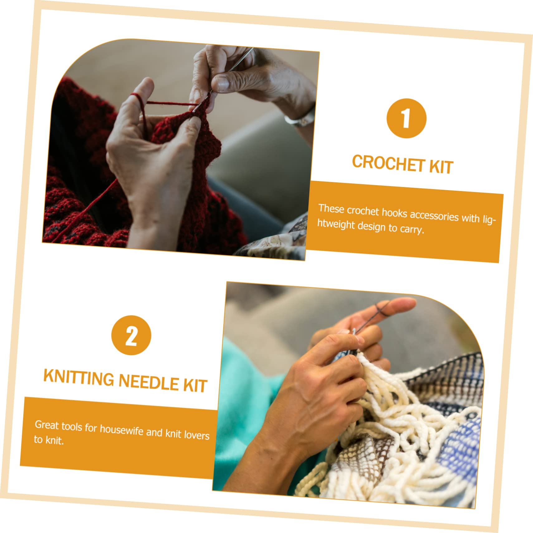 Crochet Completo Para Principiantes Agujas y Ganchillo Kit De Portable Hilo y Accesorios