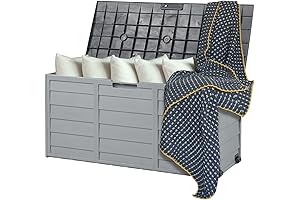 VINGLI 75 Gallon Lockable Plastic Storage Tote for Outdoor Use