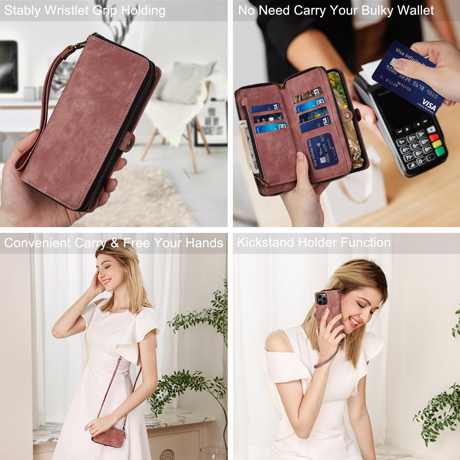 Brieftaschen-Hülle Für IPhone 13 Pro (6,1 Zoll) – Mit MagSafe, 2 Kartenfächern, RFID-Schutz & Ständerfunktion