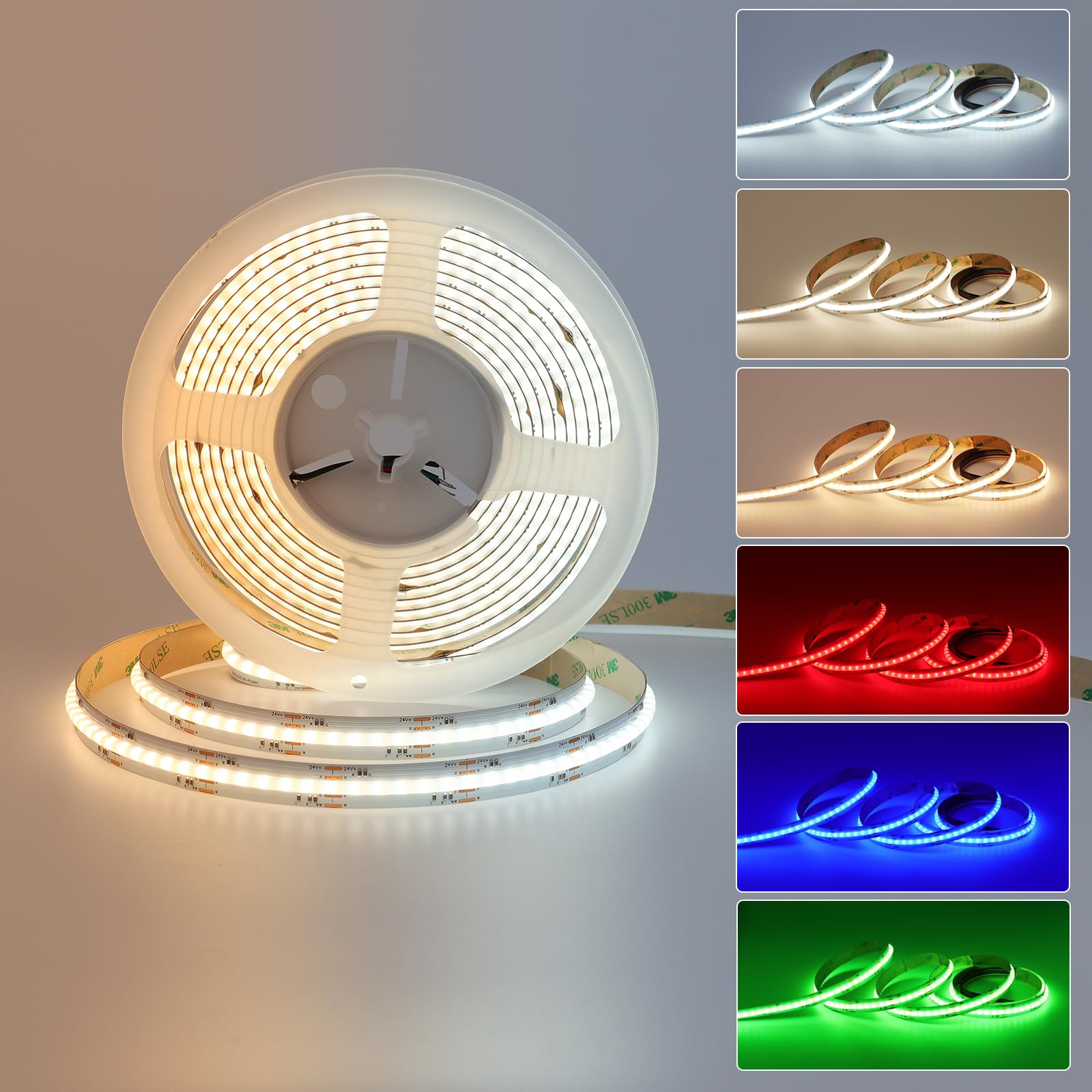 JOYLIT RGBCCT COB LED Strip Light 24V 5M Indoor