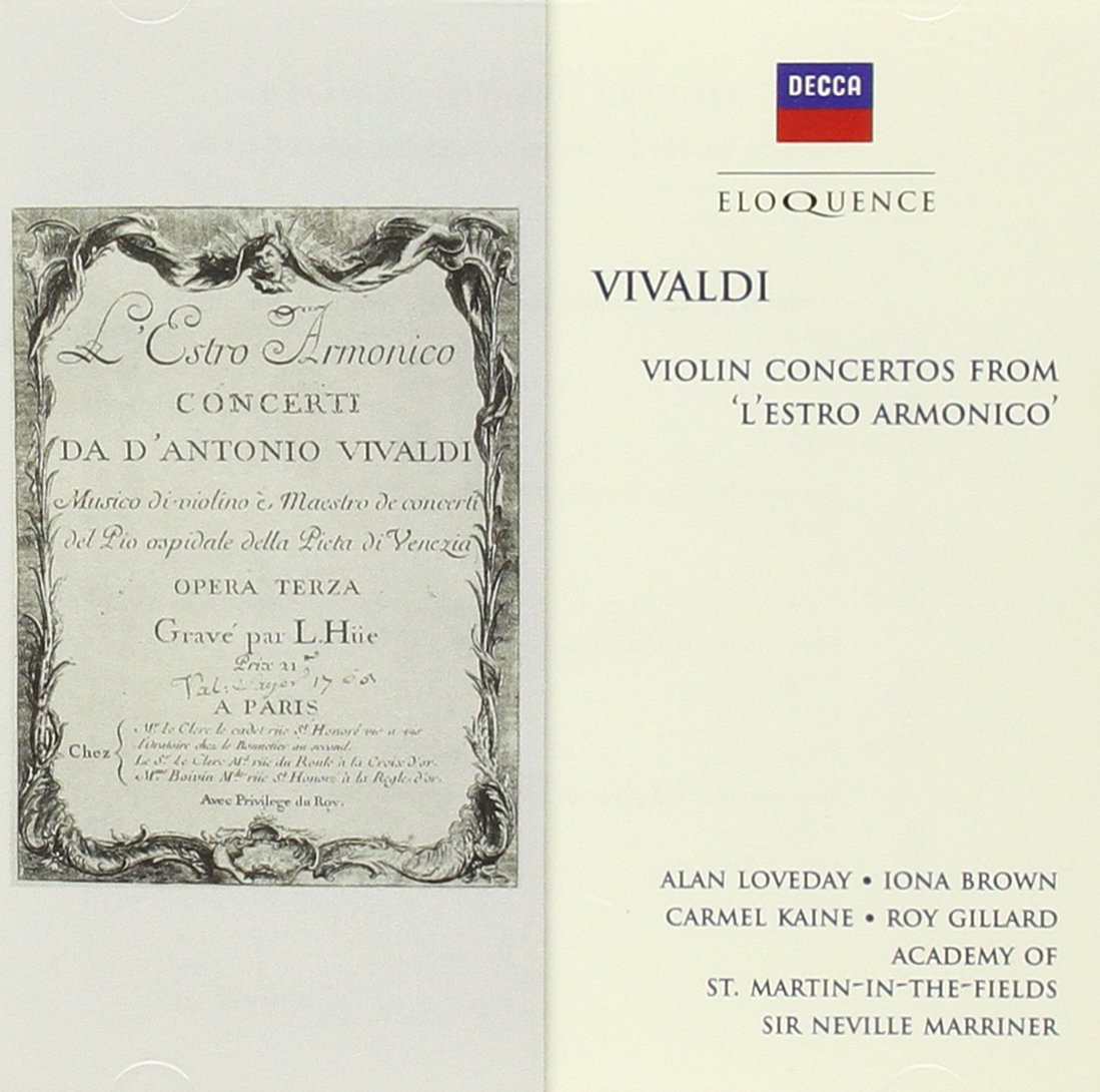 Vivaldi: Violin Concertos From L'estro Armonico Op 3 [Audio CD] Vivaldi, Antonio; Antonio Vivaldi and Sir Neville Marriner