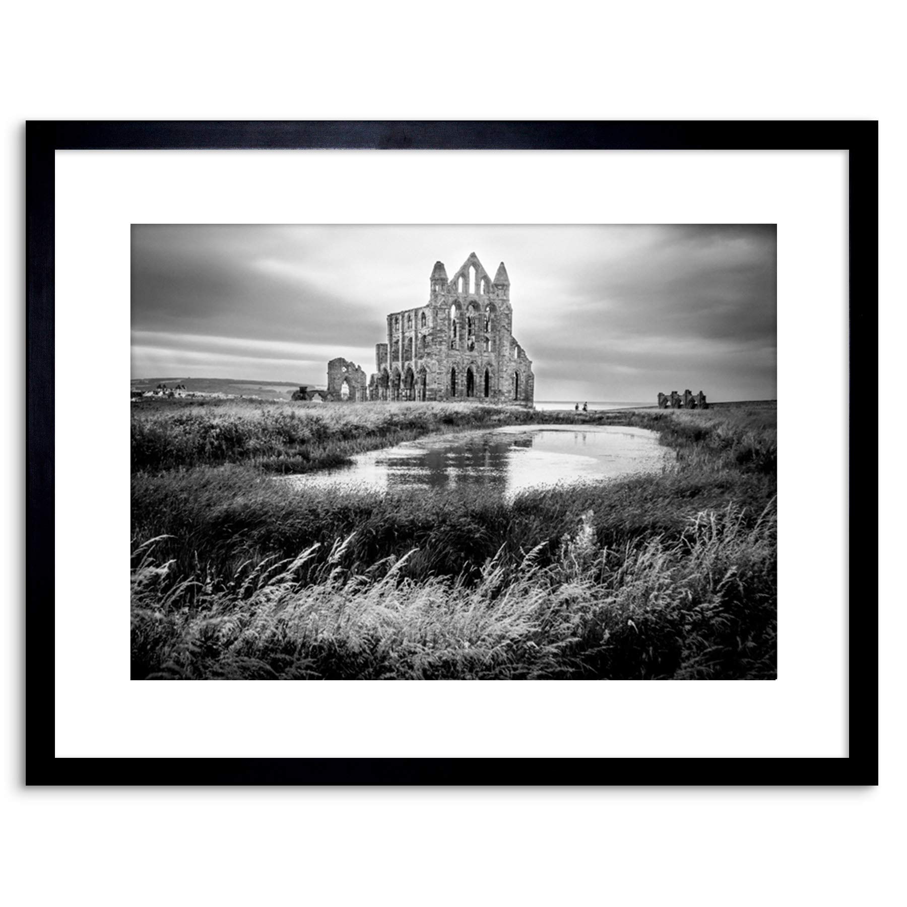 Wee Blue Coo PHOTO LANDSCAPE WHITBY ABBEY ENGLAND FRAMED ART PRINT POSTER F97X12235