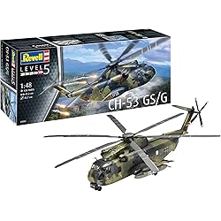 71YJ OJJv1L. AC AC SR250,250 Revell-CH-53 GSG Ejército Maqueta Fiel para Expertos, Color Plateado, Mittel (RV03856)