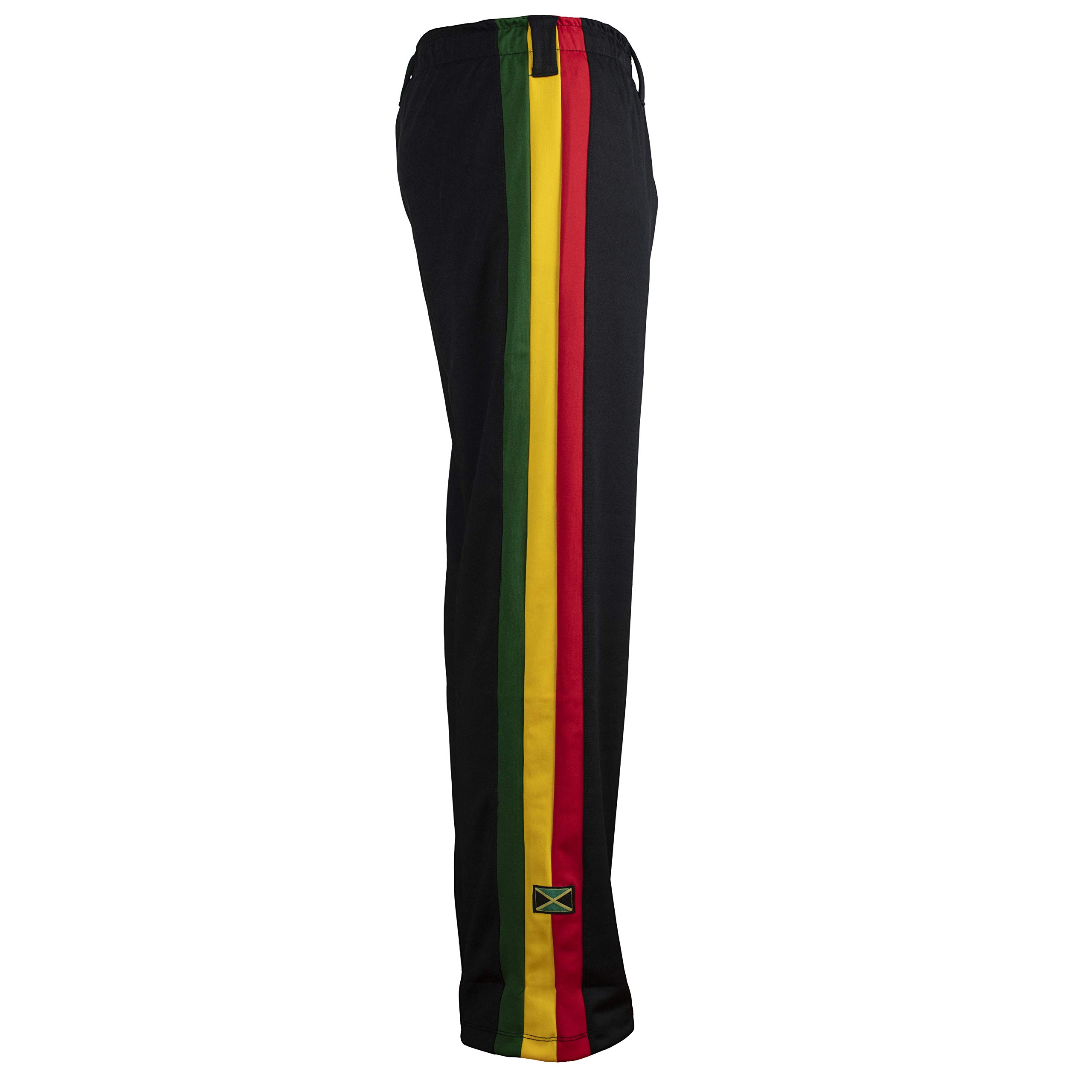 JL Sport Pantalones Auténticos Brasileños Capoeira Artes Marciales Hombres (Jamaica, Reggae)