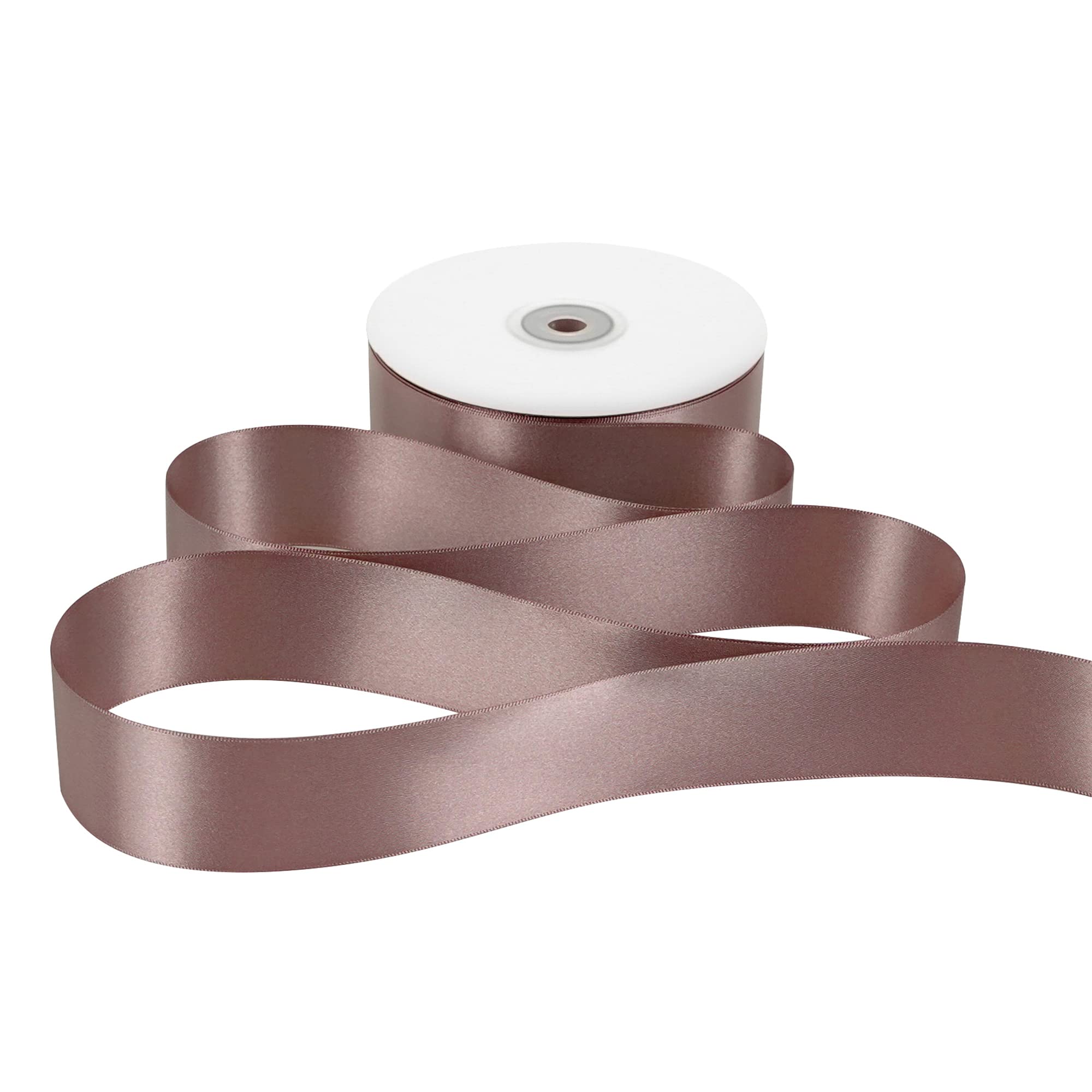 MEEDEE Dusty Rose Satinband, 3,8 cm, staubiges Rosa, Lux-Satinband, doppelseitig, 45,7 m Seidenband, Satinband für Geschenkverpackungen, Satin-Hochzeiten, Blumenstrauß, Urlaubsdekoration
