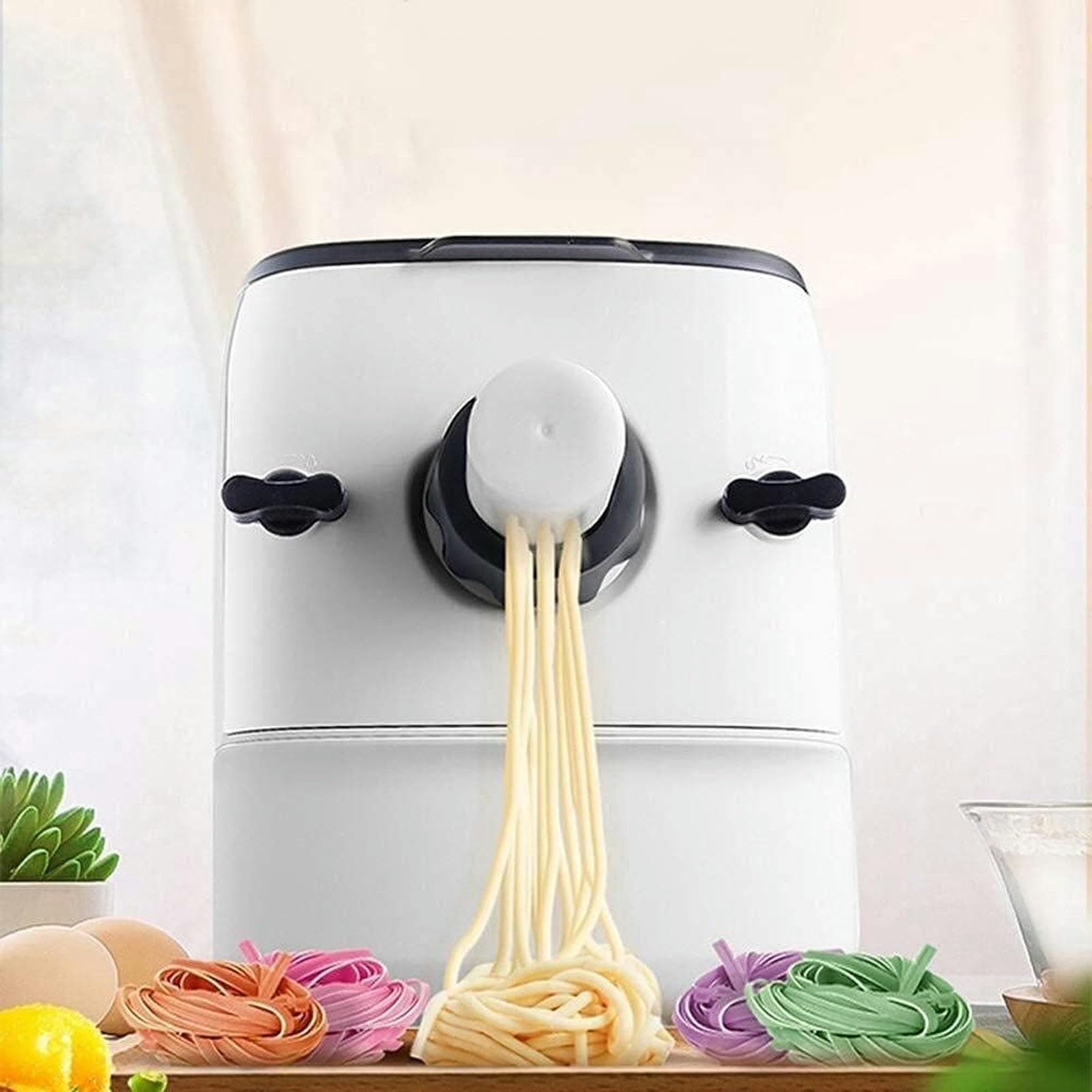 Máquina para Hacer Pasta, máquina para Hacer Pasta, máquina para Hacer Fideos, Completamente automática, máquina de prensado de Masa eléctrica para el hogar, Herramienta de Cocina para Hacer Pasta y