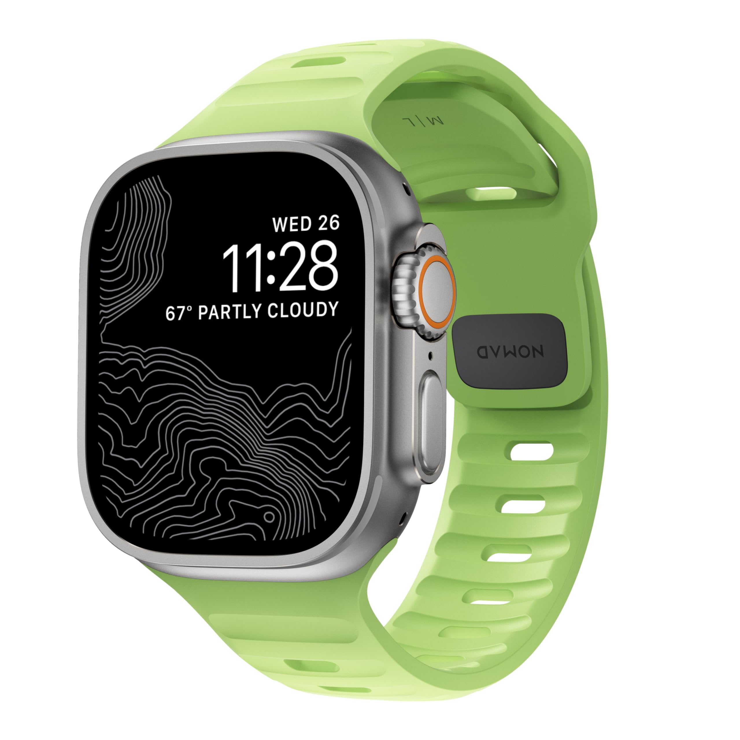 NOMAD Sport Band V2 | für Apple Watch 42/44/45mm | leuchtet im Dunkeln |strapazierfähiges, wasserfestes Uhrenarmband | Glow