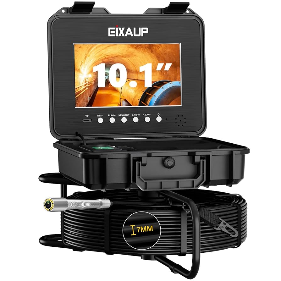 EIXAUP Self Leveling Sewer Camera 165 ft/ 50 m, Built-in