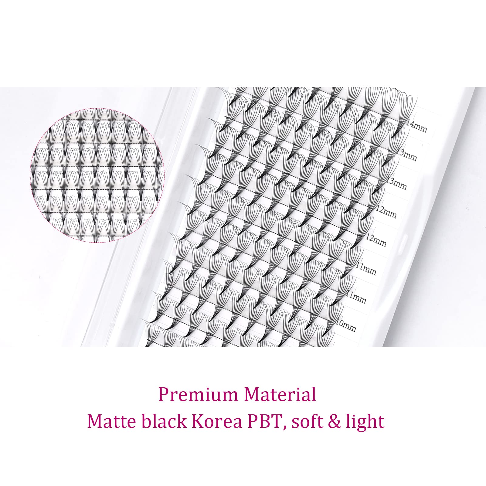 Volumen Ruso 10D 0.07mm C Curl 15mm Prefabricados Extensiones de Pestañas Volume Lashes Extension Ruso Pestañas — view 195