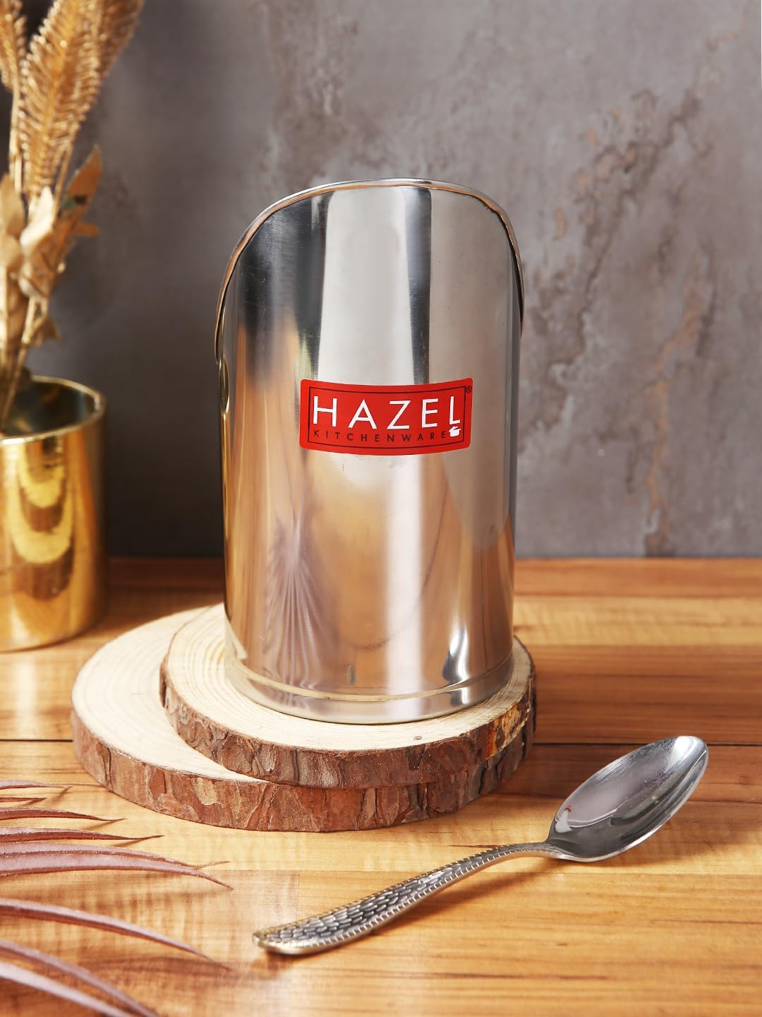 HAZEL Stainless Steel Utility Scoop 27 Ounce | Metal Scoop for Flour, Ice Kitchen, Bar, Candy