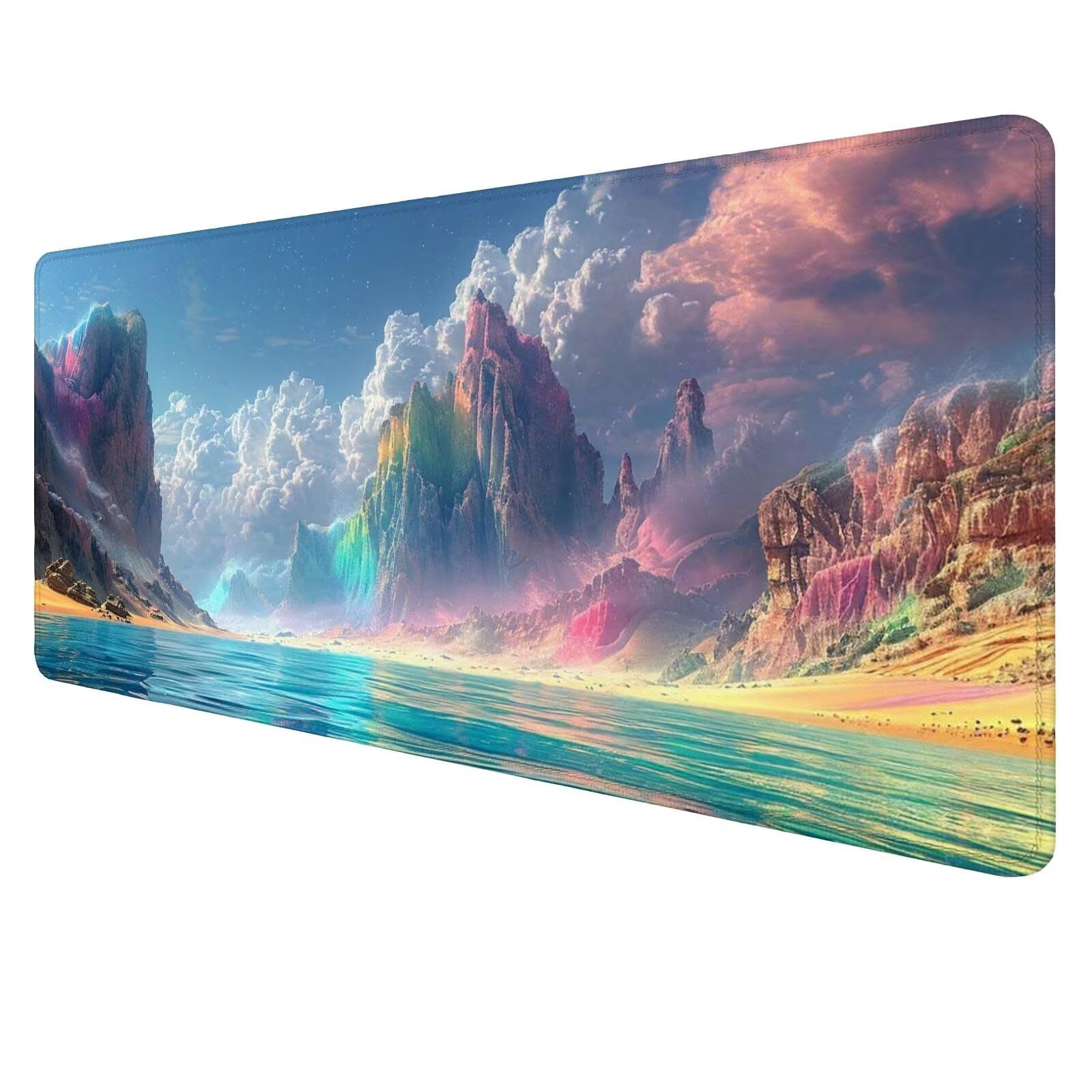 Podkładka pod mysz Woda Jezioro Duża podkładka na biurko dla graczy Kolorowa podkładka pod mysz XXL 1600 x 800 x 3 mm Niestandardowa podkładka pod mysz, ochraniacz na biurko do biura domowego J99