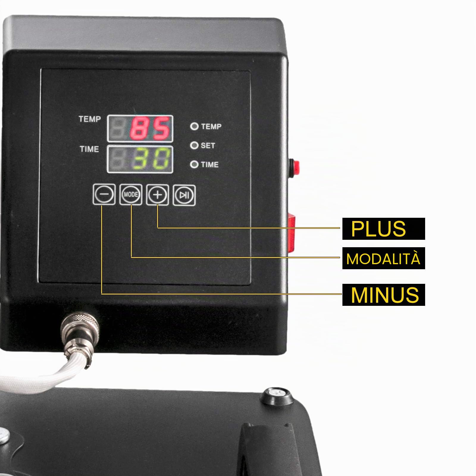 VEVOR Pressa di Calore 380 x 380 mm Pressa di Calore ad Alta Pressione per Magliette, Riscaldamento Rapido, Stampante Digitale a Sublimazione Industriale per Vinile a Trasferimento di Calore (8 in 1)