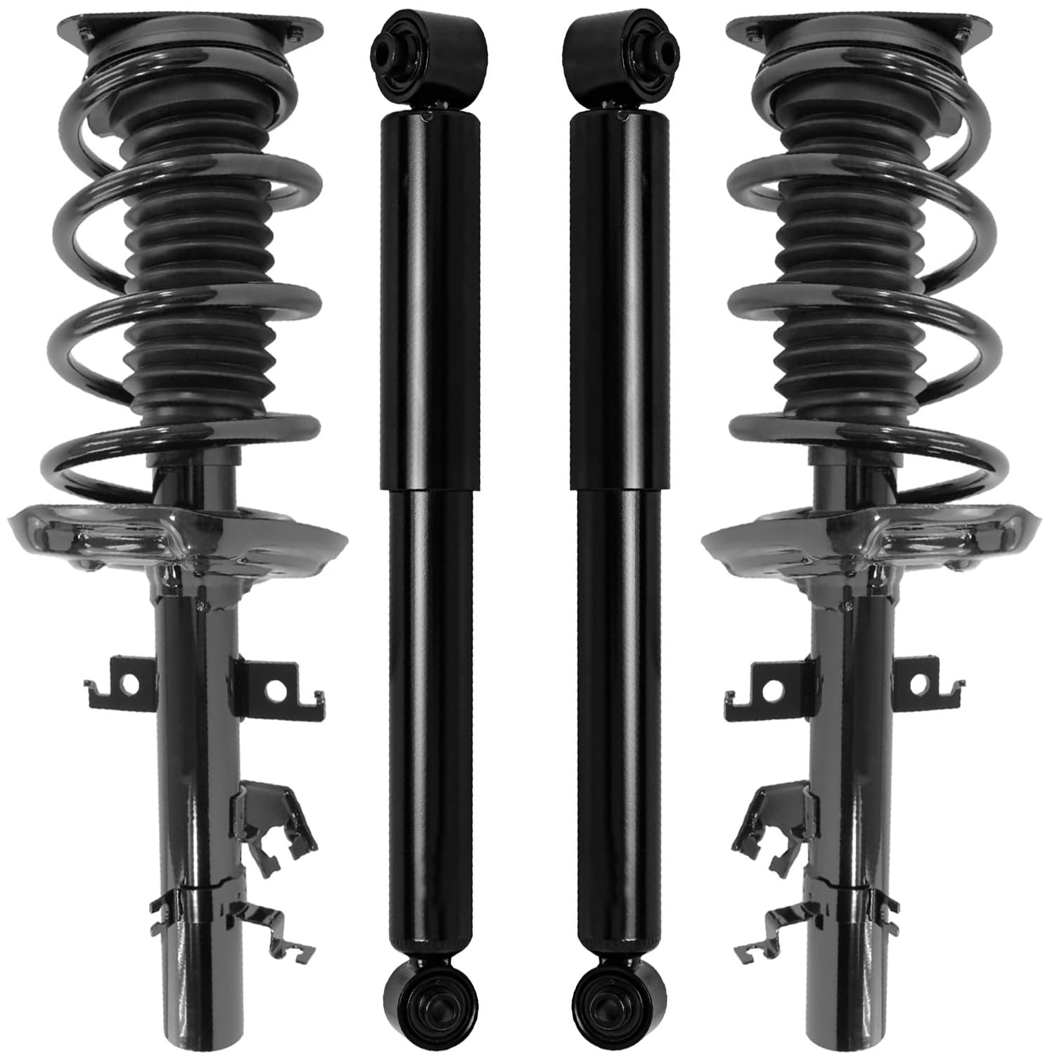 Detroit Axle - Struts Shocks for 2014-2020 Nissan Rogue 2017-2020 Rogue Sport, 2 Front Struts with Coil Spring 2 Rear Shock Absorbers 2018 2019 Replacement Suspension Kit