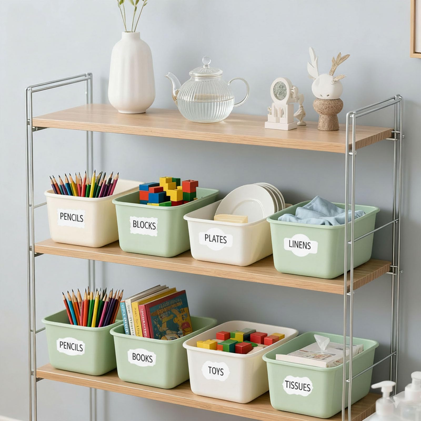 SallyFashion 200 pegatinas de etiqueta blanca, 3 x 2 pulgadas, etiquetas adhesivas en blanco, etiquetas de regalo, calcomanías para caja de regalo, tarros de vidrio, suministros de oficina en el hogar