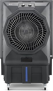 Orient Electric Stark 110 L Heavy Duty Commercial Air Cooler With 20" Fan | Aerofan Technology |High-Density Honeycomb Cooling Pads | Extra Powerful Air Throw & Auto Water Refill Technology| Grey