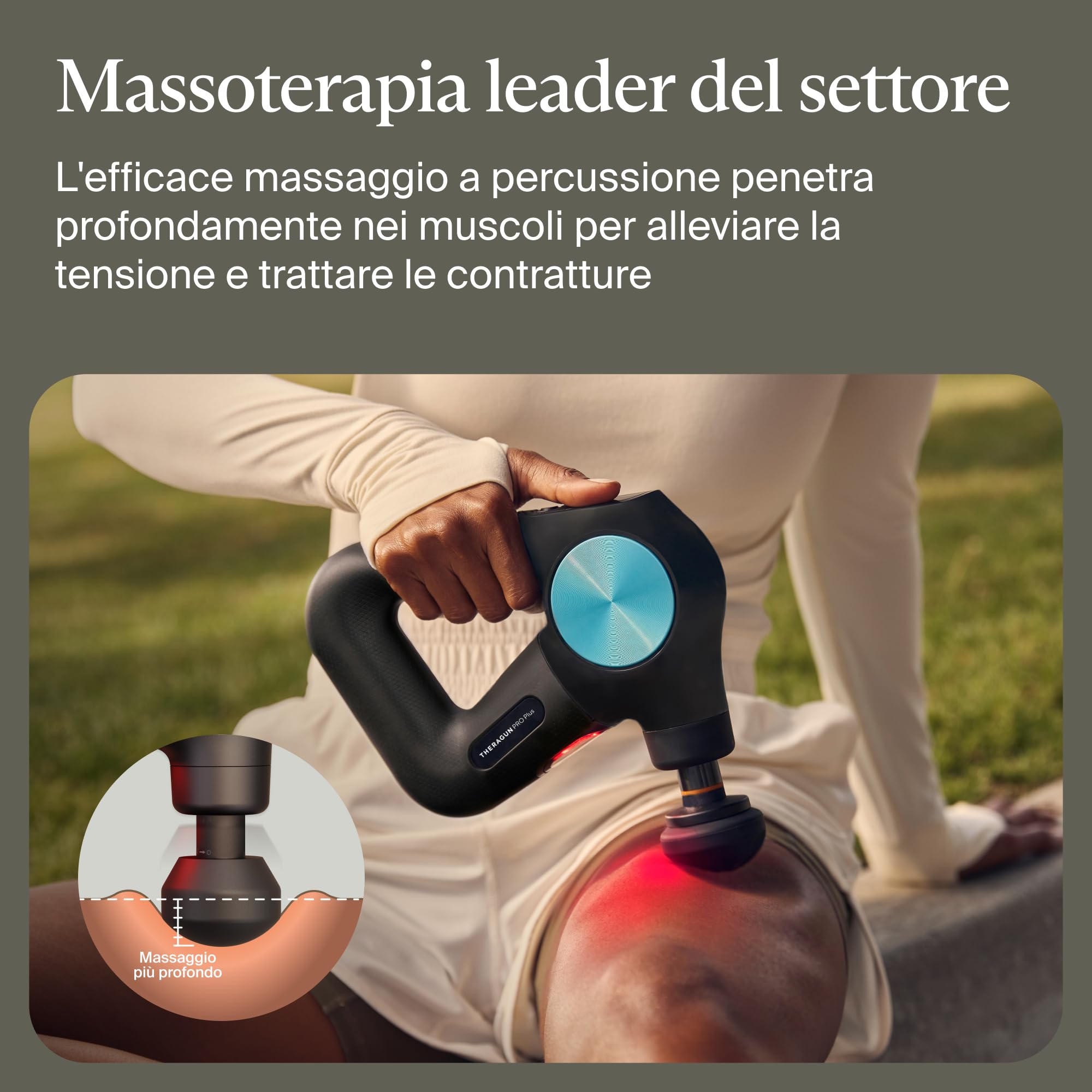 Theragun PRO Plus | Pistola Massaggio Muscolare | Velocità regolabili | Schermo OLED | Braccio Rotante | 6 Testine | Massaggiatore professionale per scioglierei (Pro Plus - Nero)