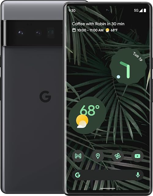 Google Pixel 6 Pro 5G 512GB G8VOU Factory Unlocked - Stormy Black (Renewed)