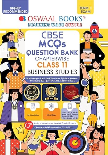 Oswaal CBSE MCQs Question Bank Chapterwise &amp; Topicwise For Term-I, Class 11, Business studies (With the largest MCQ Question Pool for 2021-22 Exam)