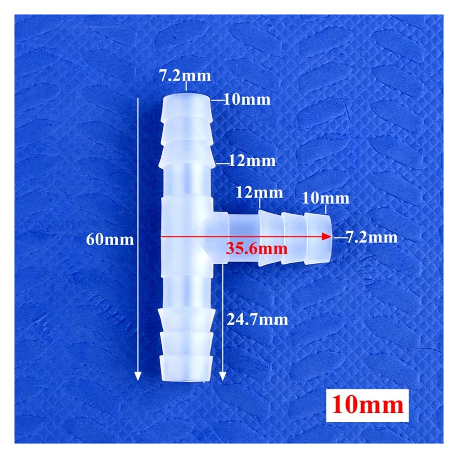 2.1mm ~ 12mm akwarium wąż Pagoda wspólne 5 200 sztuk T złącza trójnikowe nawadnianie ogrodu fajka wodna Adapter równej ścieżki(10mm,50 Pieces)