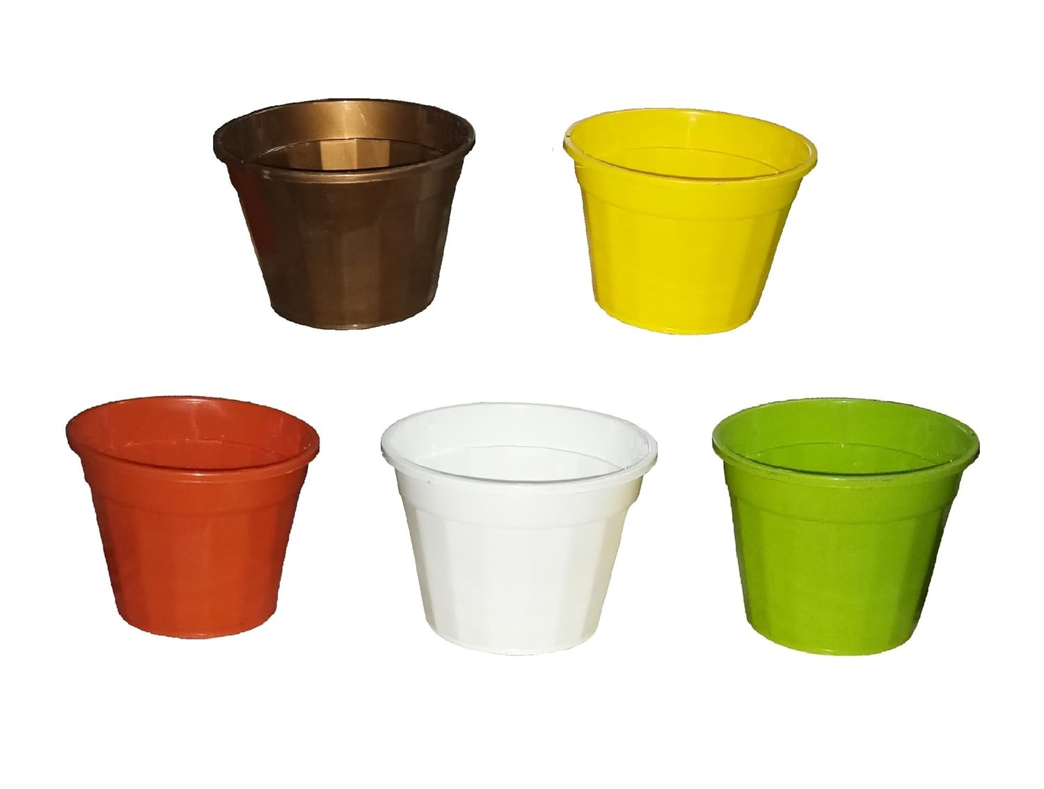Truphe Small Flower Pot, Table Pot Multi Color (Pack of 5) Made in