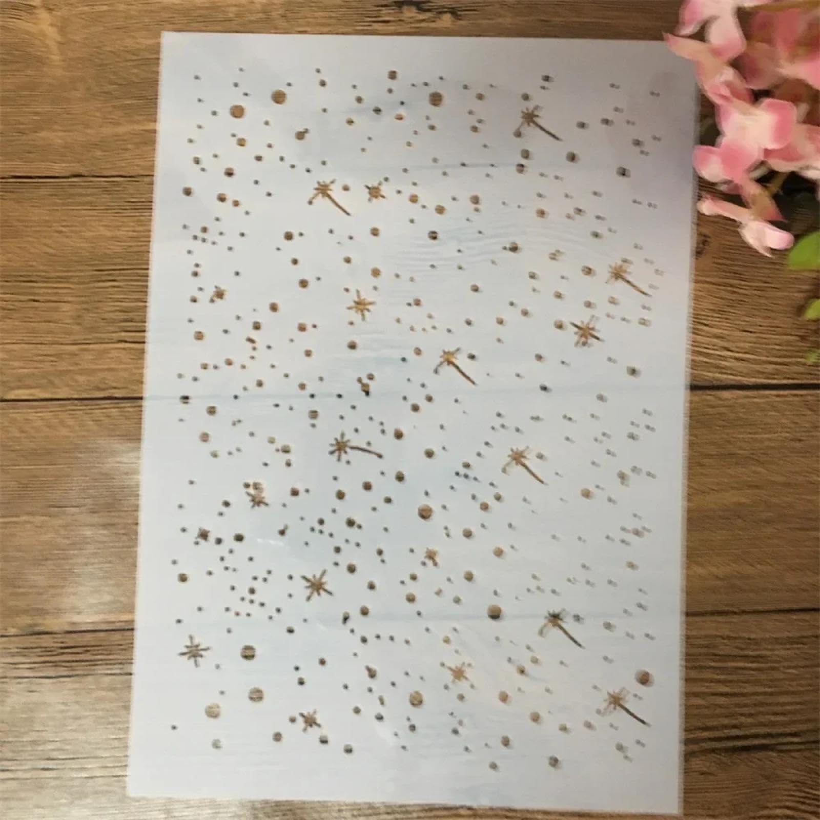 Pochoir feuilles géométriques A4 pour réussir vos décors muraux