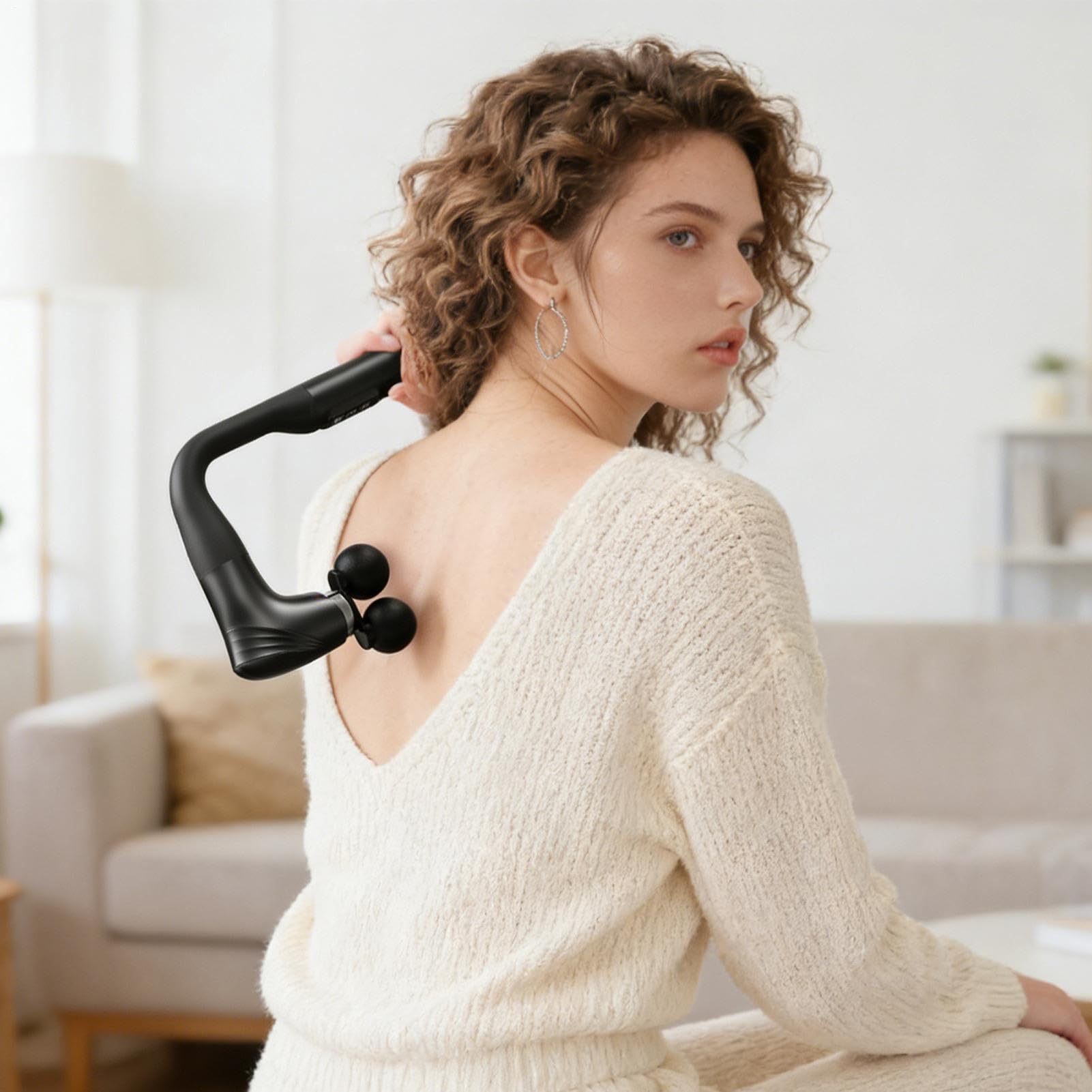 Elektrische Massagegeräte Elektrischer Doppelkopf Leistungsstark | Massagehammer für den Rücken für Rücken, Schulter, Beine, Wirbelsäule, Männer, Frauen, Senioren, Erwachsene, Zuhause, Reise