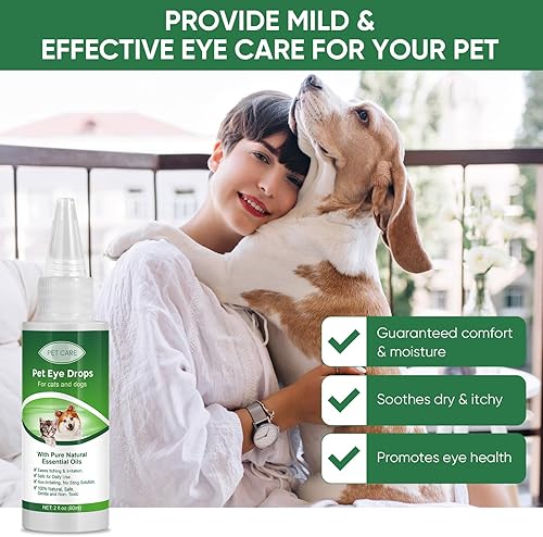 Miniatura 2 de Dóg Eyé Drops, lubricante de ojos avanzado Dóg para alivio de alergias de mascotas y ojos rojos, tratamiento de infecciones oculares Dóg & Cats Eye