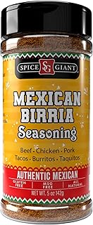 Mexican Birria Seasoning 5 oz | Mexican Spice | All Purpose, Beef, Chicken, Pork & More Seasoning | Tacos | Burritos | Fajitas | Consome I Authentic Blend. Spice Giant Brand