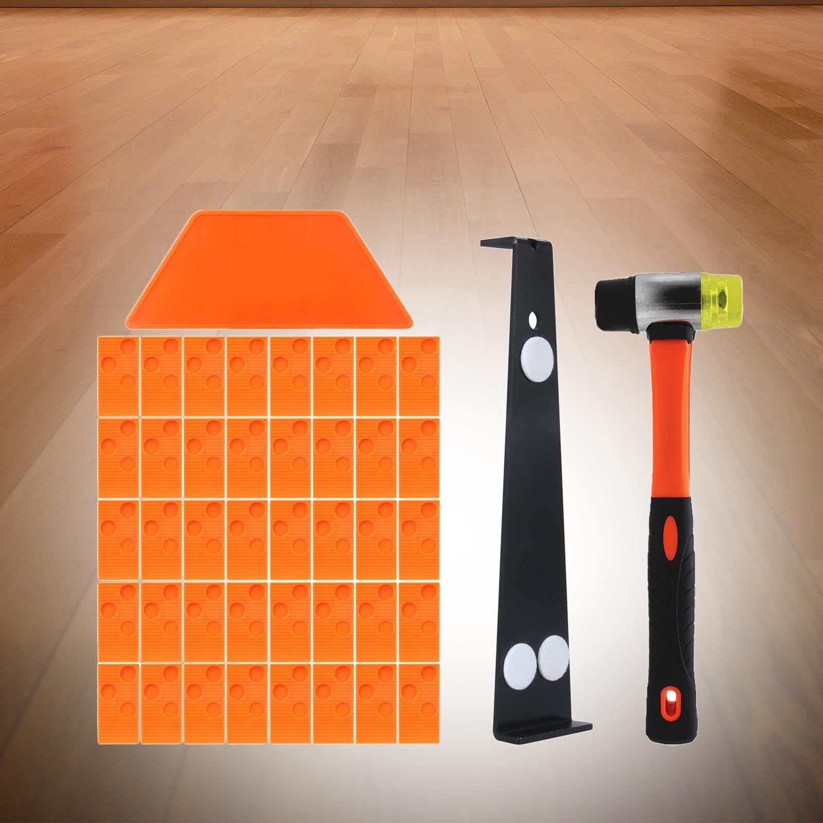 MagiDeal Set per l'installazione di pavimenti in legno resistente, Blocco trapezoidale