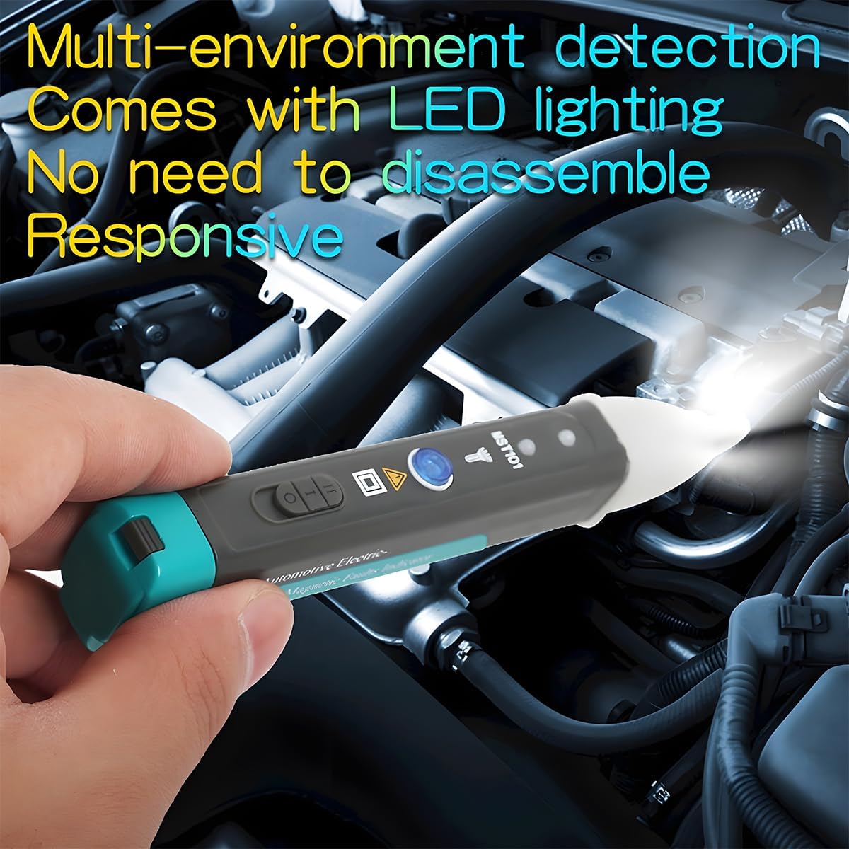 Car Ignition Coil Tester, MST-101 Auto Spark Electronic Fault Detector with LED Light Indicator, Ignition Electromagnetic Induction Test Pen Tool, Universal Vehicle Accessories