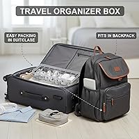 Vista 5 de Tatuo 6 Pcs Cable Organizer Box with Wire Ties, Plastic Cord Storage Box with Lid, Electronics Organizer for Home Office Desk Organizers and