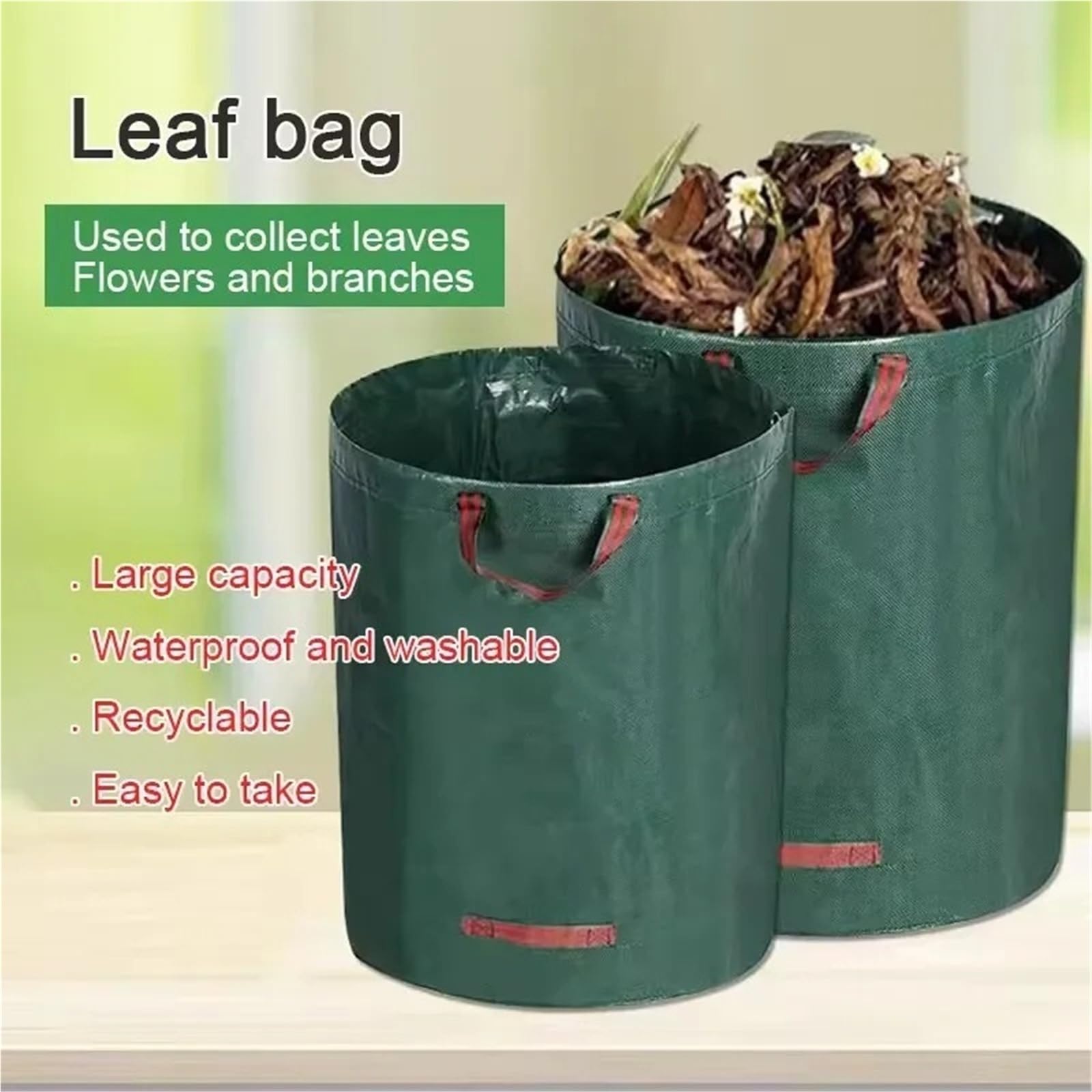 Bolsa para Residuos de Jardín Bolsa plegable for residuos de jardín con tapa