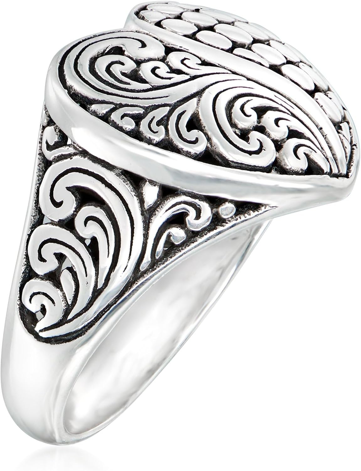 Ross-Simons Sterling Silver Bali-Style Heart Ring