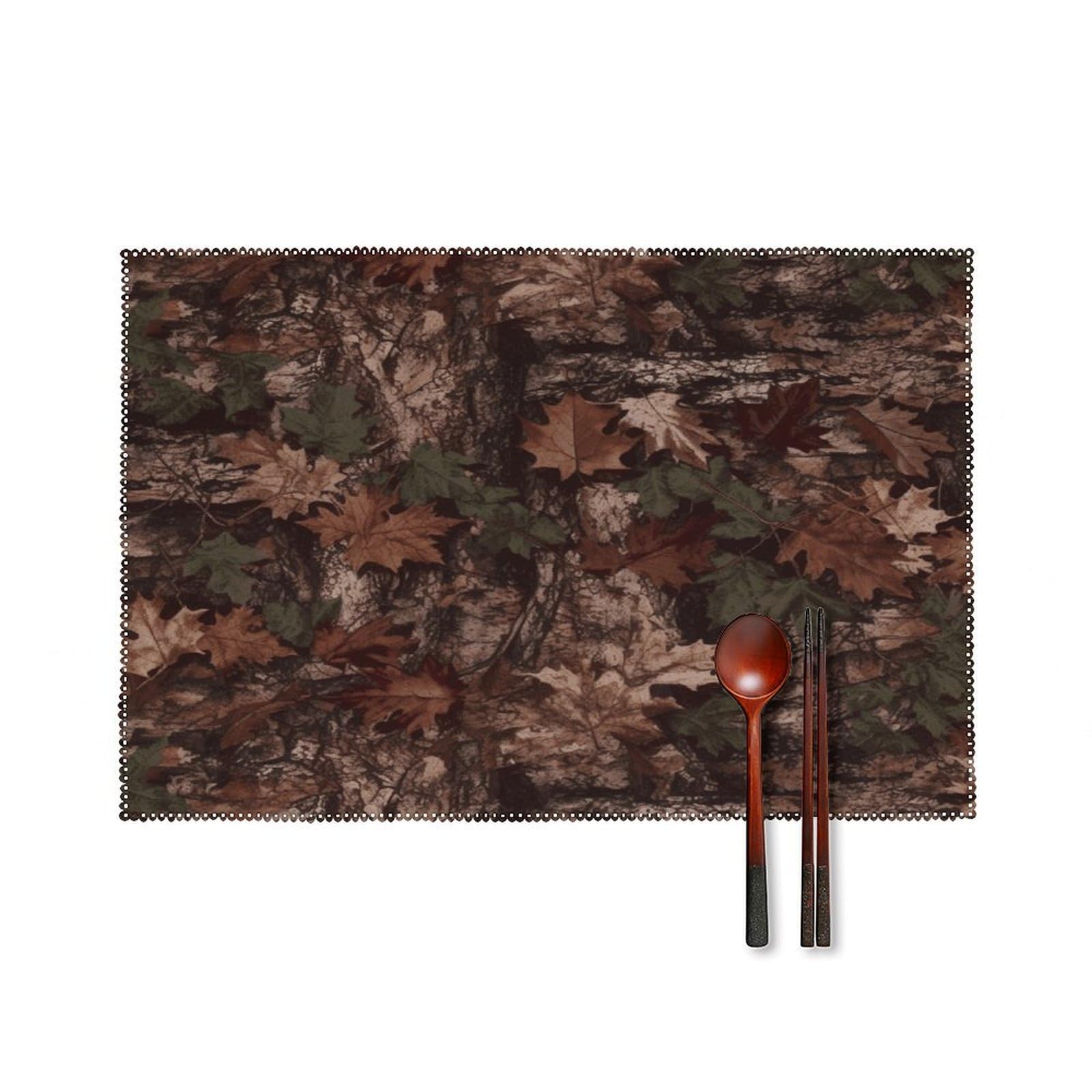 Outfitter Tuff Camo Placemats Washable Canvas Place Mats Decoration Placemat for Dining Table Easy to Clean Tables Mat Set of 6 for Kitchen Dining Room Coffee Table