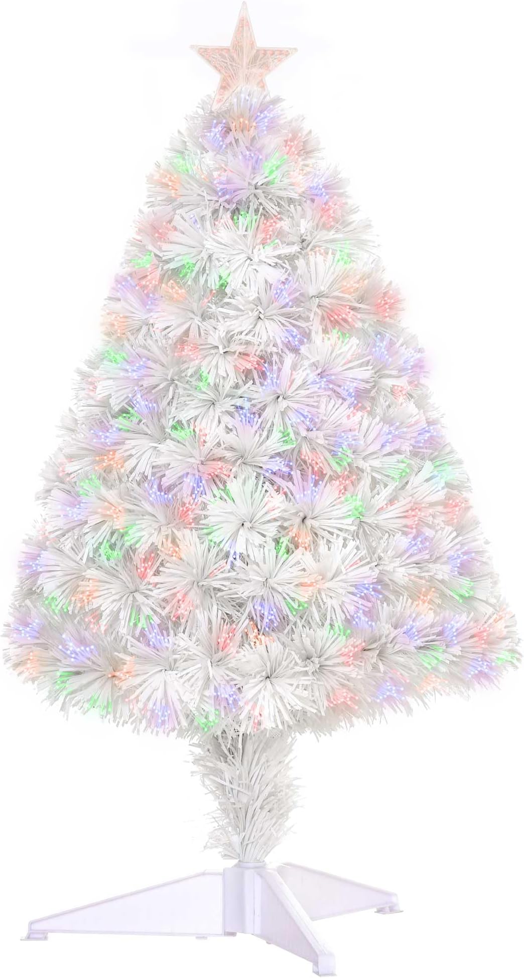2.5FT Prelit Artificial Tabletop Christmas Tree with Fibre