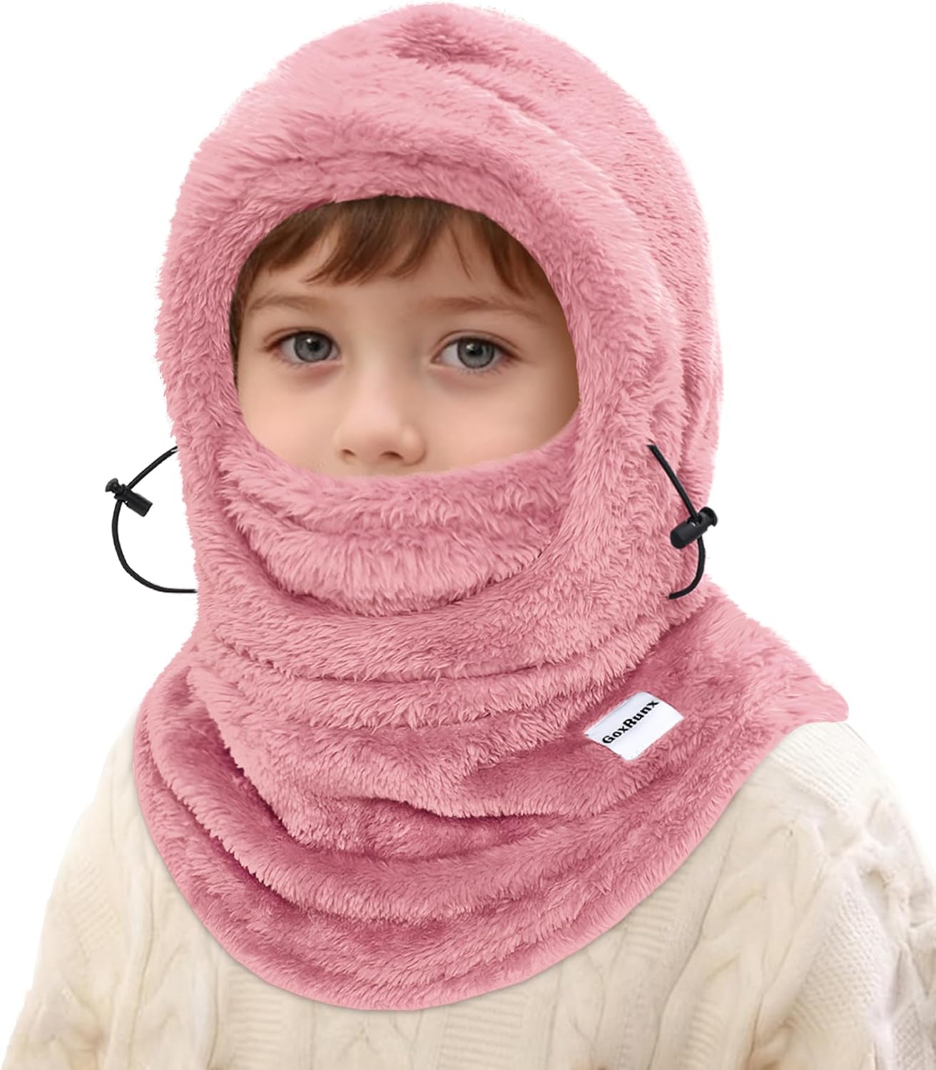 Kids Balaclava Ski Mask Windproof Hooded Face Mask Thermal Fleece Winter Hat for Boys Girls