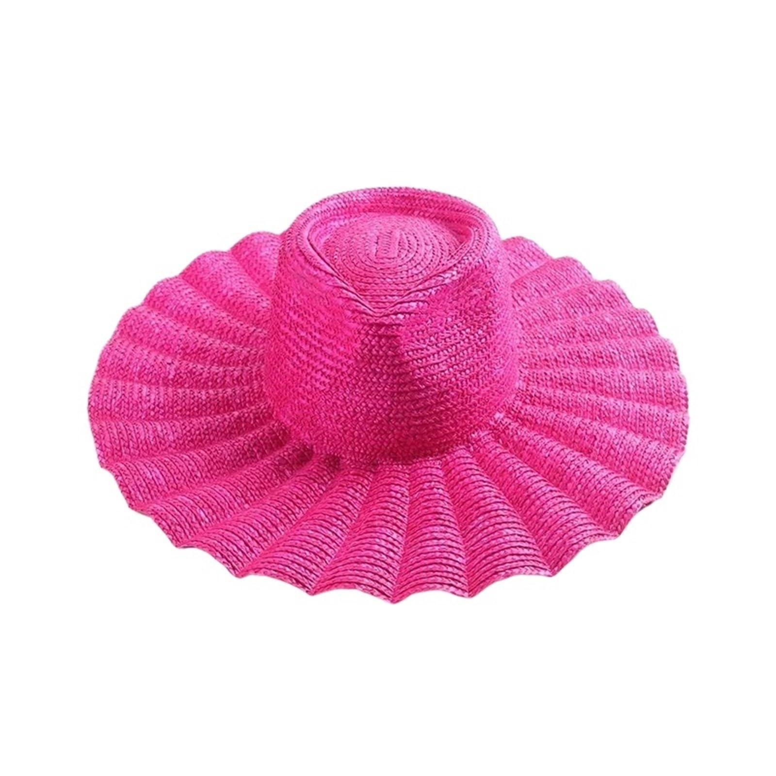 Generico Berretto Fedora Estivo in Paglia Fatto a Mano a Forma di ventaglio, Uomo Donna, Tempo Libero, Panama Jazz
