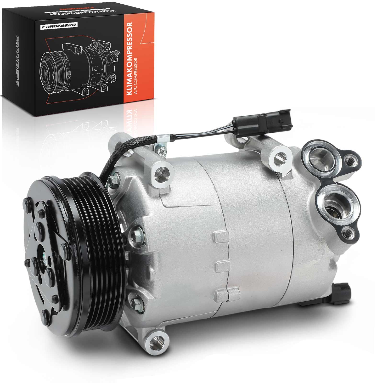 Frankberg Compresor de aire acondicionado con embrague Diesel Compatible con Discovery Sport L550 R.a.n.g.e R.o.v.e.r Evoque L538 Replace# EJ3219D629BCincl. aceite premezclado