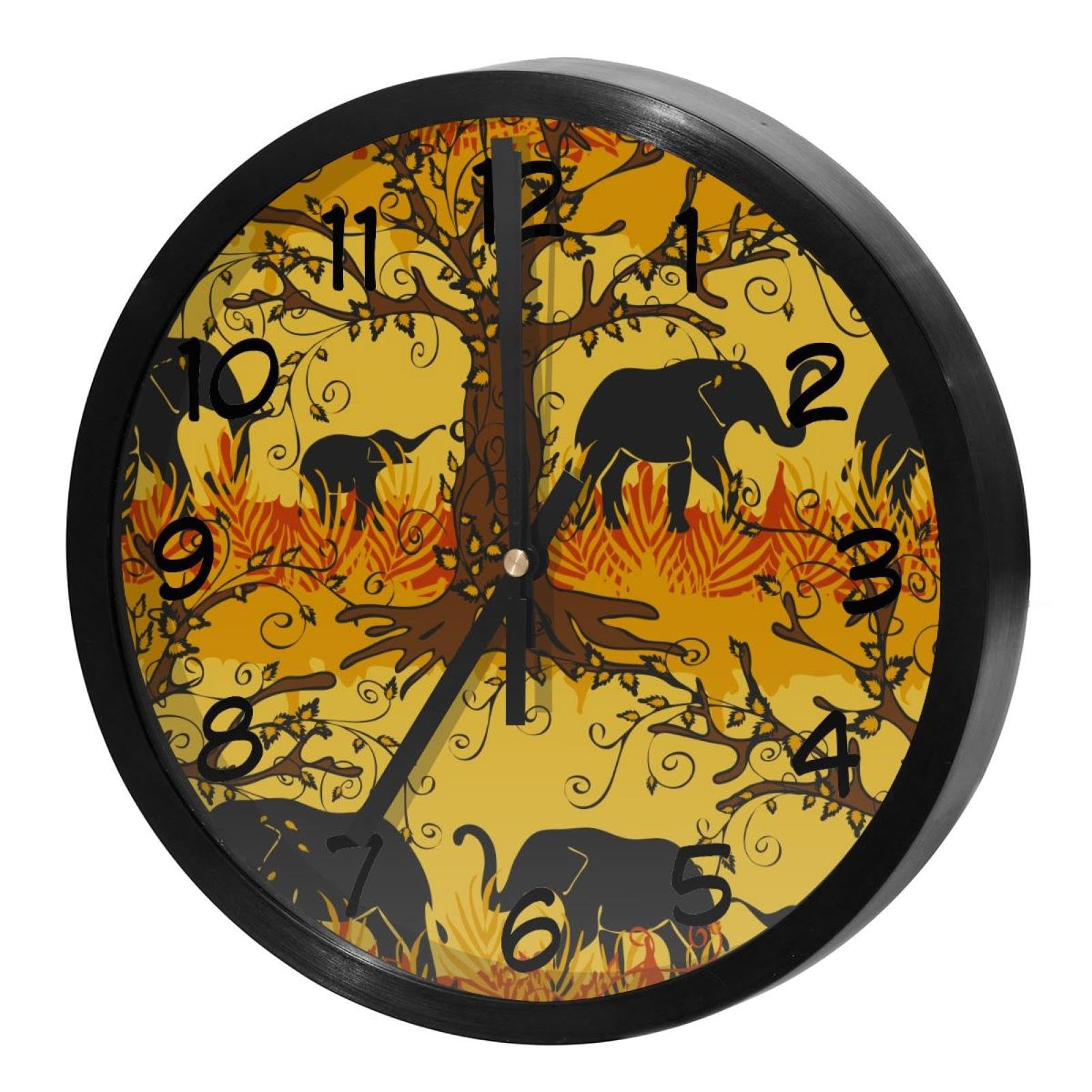 Horloge murale ronde éléphant, idée cadeau originale pour la maison