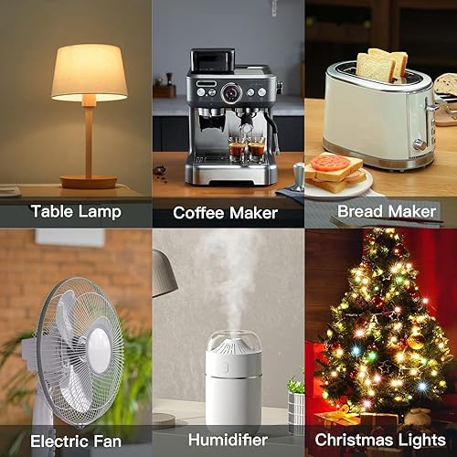 Miniatura 6 de BSEED Toma de temporizador, temporizador de luz para iluminación interior, enchufe de temporizador de salida de 24 horas para lámpara, reptil,