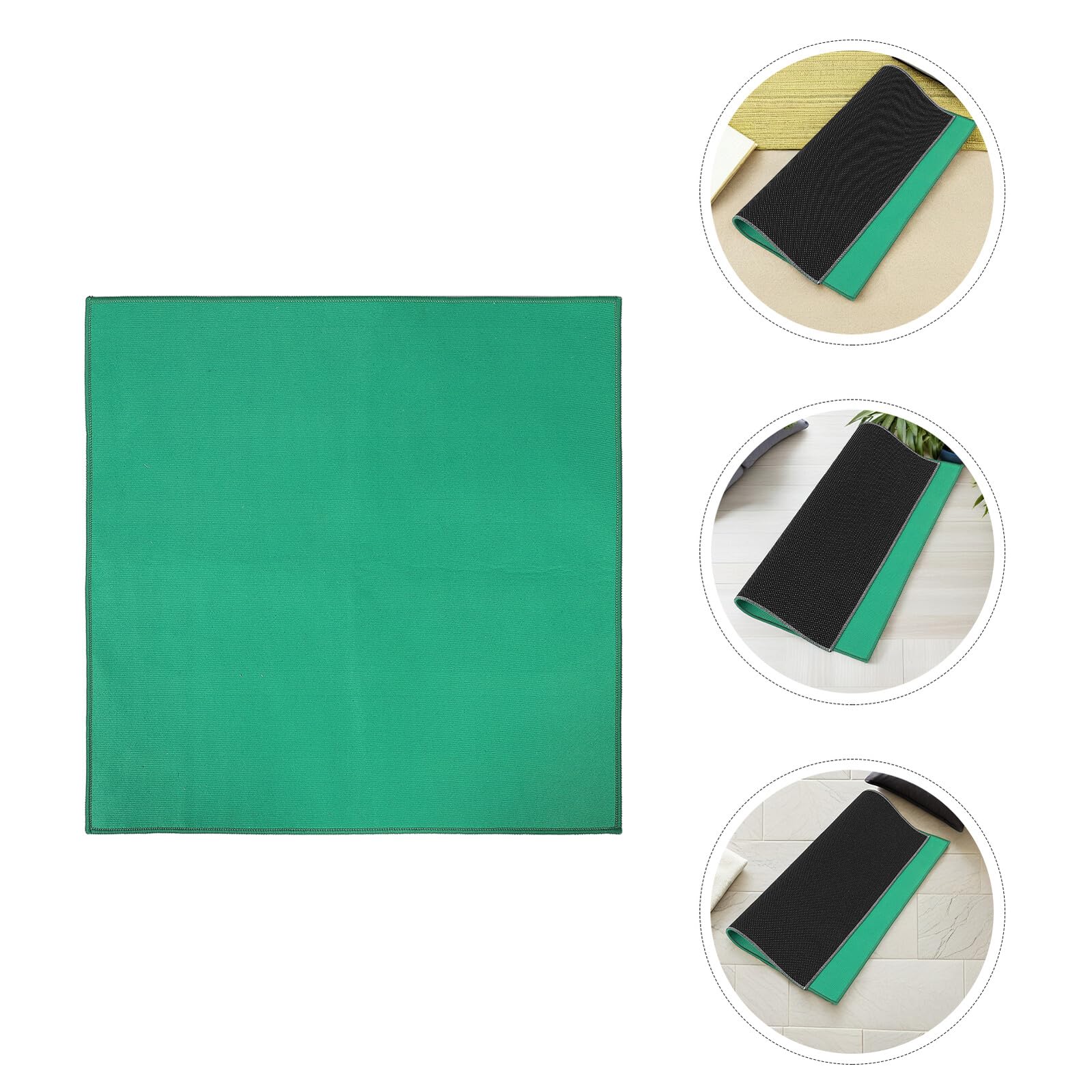 Generic Tapete de Juego de Mahjong Cuadrado 100x100 Cm, Tela Engrosada Antideslizante y Absorbente de Sonido, Mantel Verde para Mesa de Juego Profesional y Casual