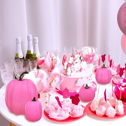 Vista 80 de Winlyn 7 calabazas artificiales verdes surtidas, calabazas de cosecha de color verde oscuro, calabazas decorativas de espuma para granja, otoño