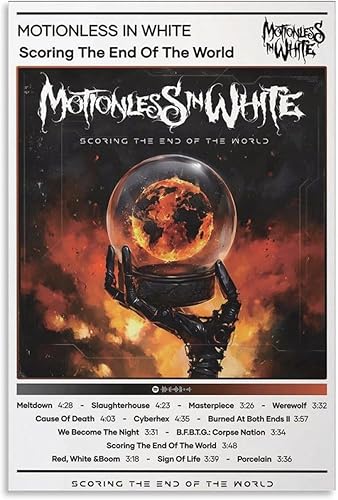 VERMIS Póster con texto en inglés Scoring The End of the World (Scoring The End of the World) en lienzo blanco, pintura decorativa para pared, sala disponible en Yaxa El Salvador