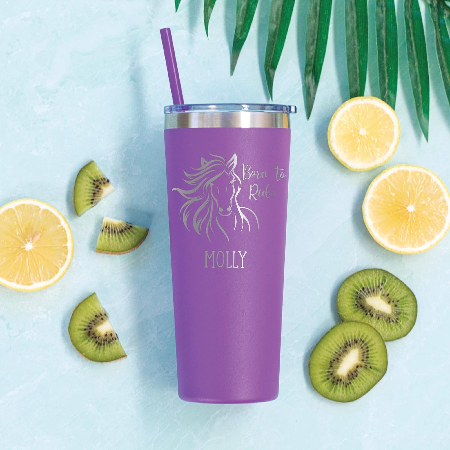 Personalized Horse Gift, 22 oz Horse Tumbler with Straw and Lid, Gifts for Women and Girls, Personalized Tumbler, Trainer Gift, Equestrian Gifts