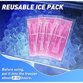 YOUSHARES TSA Approved Ice Packs for Insulin Cooler Travel Case - Travel Ice Packs for Medications, Reusable Small Freezer Packs for Insulin Travel Case (4 Pcs, Purple)