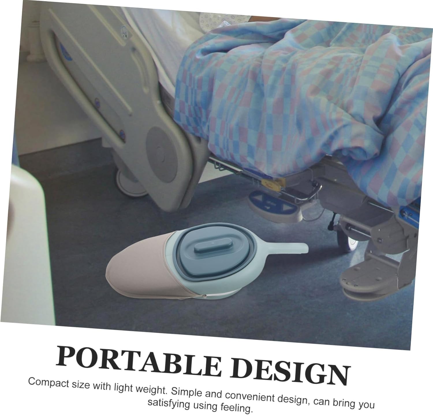 Bedpan Handle Portable Plastic Urinal for Bedridden Patients Design Compact for Home Hospital Elderly and Pregnant Women Use