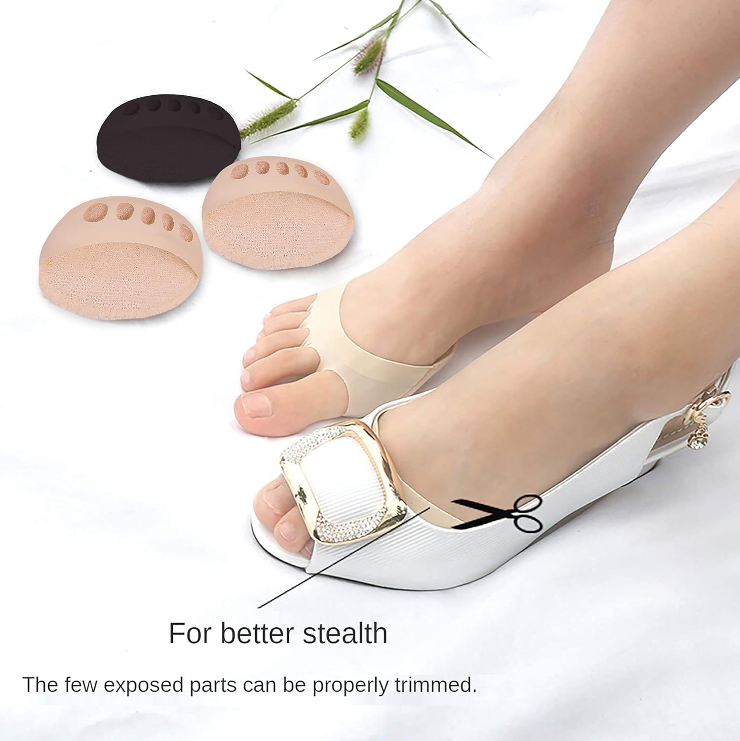 SooGree Ball of Foot Cushions (5Pairs) - Metatarsal Pads Invisible Socks for Women and Men Soft Foot Pads for Ball of Feet Reusable Cushions for Runners Prevent Pain and Discomfort : Health & Household
