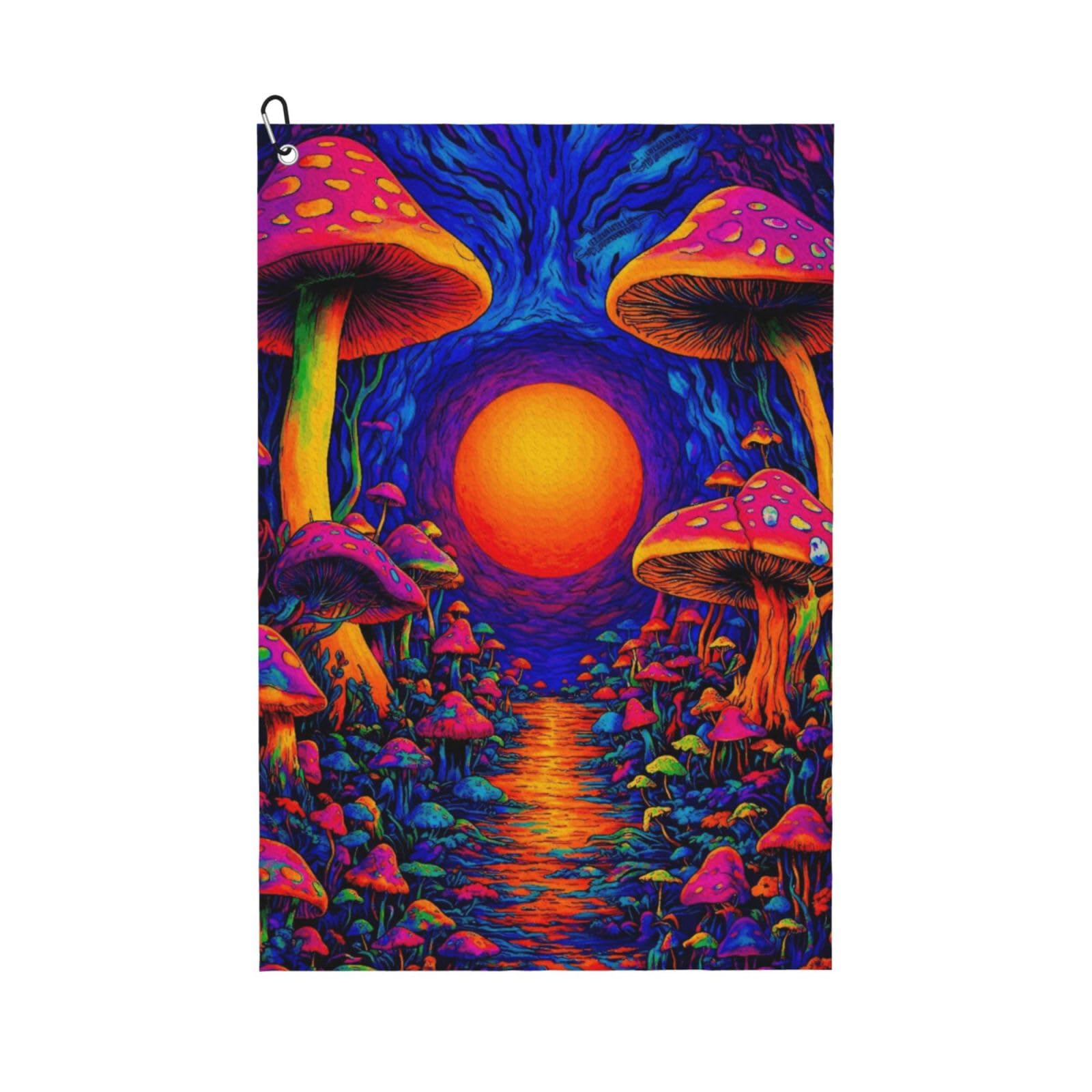 BSDFGSDD Trippy Mushrooms Magic World Art 01 Golf Towel 24 x 16 inches