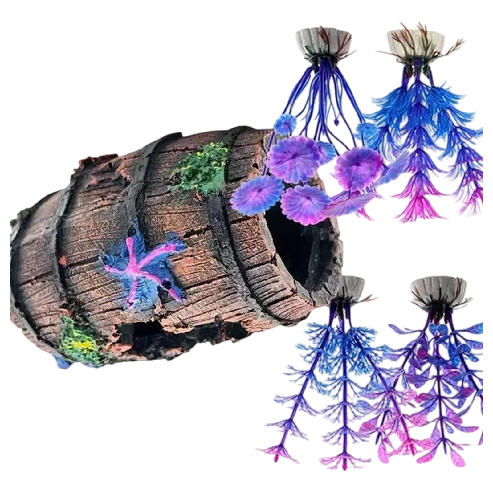 ZWWAAZHF Realistic Underwater Resin Corals Set Safe FishTanks Landscape Accessories Customizable Aquascaping Design for Aquariums Fishtanks Ornament